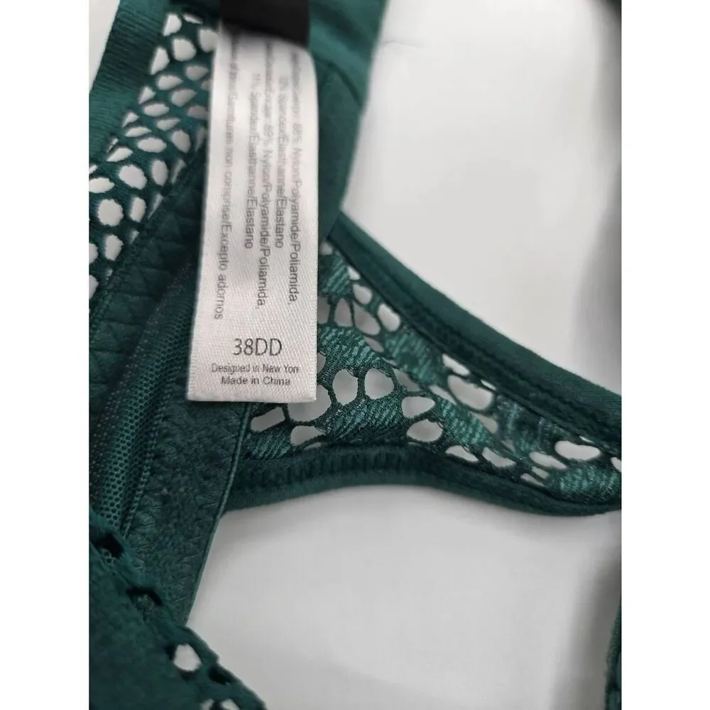 Adore Me Tatum Green Bra Size 38DD Unlined Full